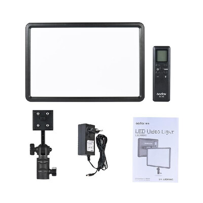 

Godox LEDP260C Ultra-thin 30W Dimmable LED Video Light Panel Lamp 3200K-5600K Bi-color Temperature w Wireless Remote Control Hand
