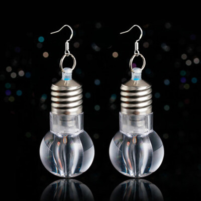 

1Pair Women Light Up Earring LED Blinking Bulb Ear Hook Dangle Jewelry Gifts