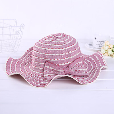 

South Korean cornice bow sun hat lotus leaf summer tide summer tide beach hat wholesale