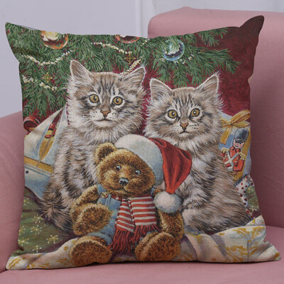 

Tailored New Christmas Cotton Linen Pillow Case Sofa Cushion Cover Home Decor