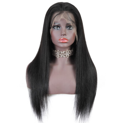 

Amazing Star Straight Malaysian Hair Lace Front Wig Malaysian Virgin Human Hair with Baby Hair Natural Color