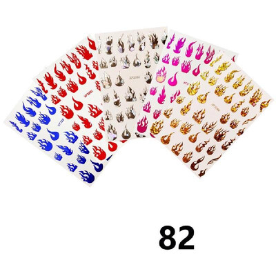 

5PcsSet Blaze Nail Sticker Fire Design Nail Foil DIY Sticker Nail Art Decal