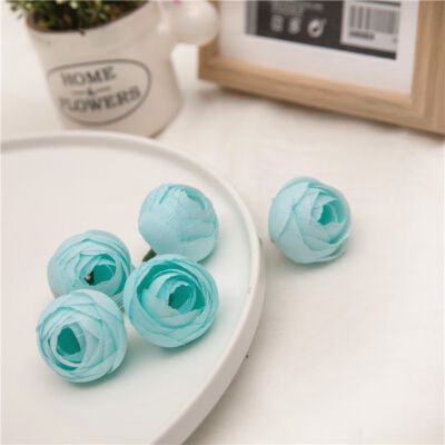 

10pcs Artificial Tea Rose Bud Small Peony Flower Head Flores For Wedding Decoration Wreath Scrapbooking Diy Craft Fake Flowers