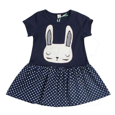 

New Summer Casual Dresses Baby Girls Printed Dresses Cotton Kids Toddler Short Sleeve Sundress 2019 New Baby Girls Clothes