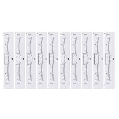 

10Pcs Eyebrow Measurement Ruler Sticker