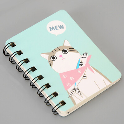 

Cute Cartoon Cactus Portable Mini Hard Cover Coil Notebook Home Daily Office Business Notepad