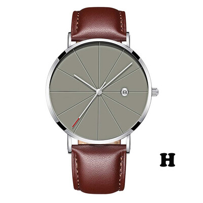 

Gobestart Simple And Unobtrusive Business Leather Strap Casual Mens Quartz Watch