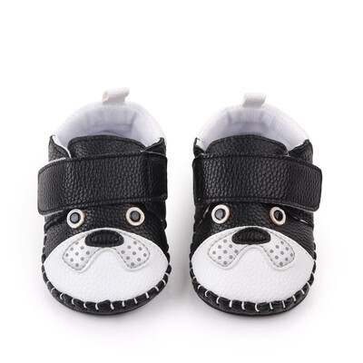 

Autumn Baby Boy Pu Crib Shoes Autumn Baby Boys Girls Anti-Slip Cartoon Print Walking Shoes Toddler Soft Soled Sneakers