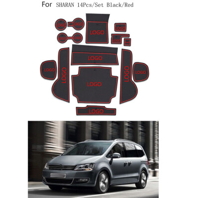

14PCSSet Car Door Groove Mat Replacement for Sharan Rubber Car Mat Gate Slot Pad Non-slip Mats Car Decoration