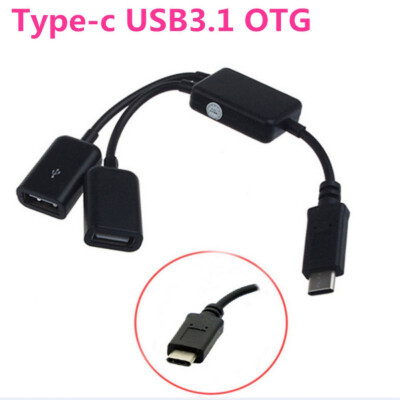 

Micro USB Type C to 2 OTG Dual Port HUB Y Cable Splitter Micro-USB Type-C converter adapter for Android Tablet Keyboard&Mo
