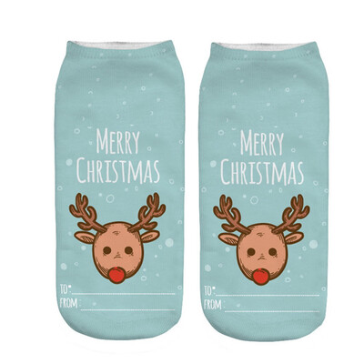 

Gobestart Womens 3D Cartoon Funny Christmas Crazy Cute Amazing Novelty Print Ankle Socks
