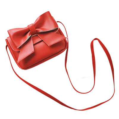 

5 Color Children fashion handbags casual women hot sales Girls Cute Bowknotl Leather Handbag Shoulder Bags Mini Crossbody Bag