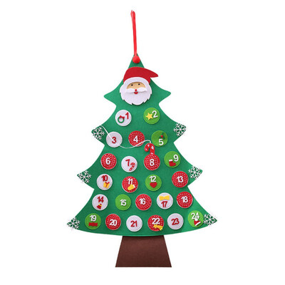 

Christmas Tree Calendar Christmas Pendants Home Living Room Christmas Ornaments Cute Candy Santa Claus Christmas Decorations