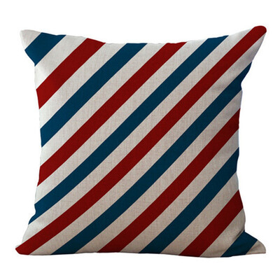 

American Flag Pillow Cover Square Cushion Cover Standard Pillowcase USA Flag Cotton Pillow Case for Home Decorative Sofa Bedroom