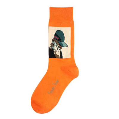 

Socks Autumn Winter New Cartoon Realistic Portrait Socks Fashion Skateboard Cotton Socks Men And Women Couple Socks warm