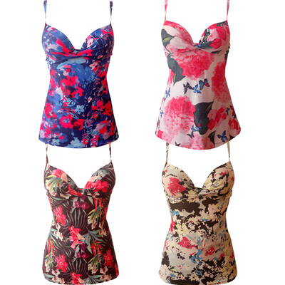 

Sexy Women Flower Print Tankini Top Underwire Skirted Swimsuit Swimwear Bathing Suit