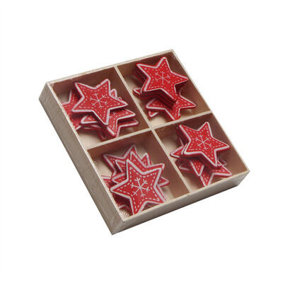 

Tailored 20pcsbox Christmas Wooden Labels Christmas Closet Window Wall Stickers Decor