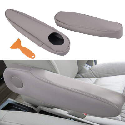 

2x Gray PU-Leather Armrest Arm Rest Cover Upholstery For Honda Odyssey 20052010