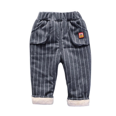 

Baby Girls Boys Striped Straight Quilted Padded Pants High Quality Kids Children Winter Warm Soft Cotton Casual Clothing Pants