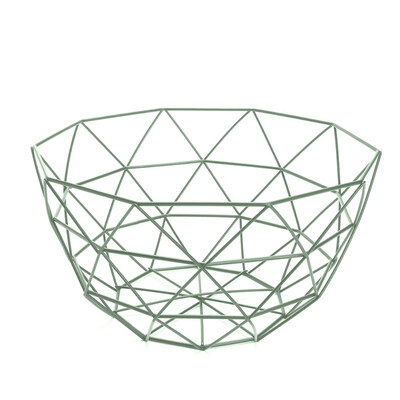 

Modern Geometric Wire Basket Fruit Storage Bowl Tableware Display Rack Holder