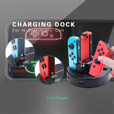 

Joy-Con Charging Dock Station 4 in 1 Switch Controller Charger Seat Compatible with Nintendo Switch Joycon Controller with Type-C