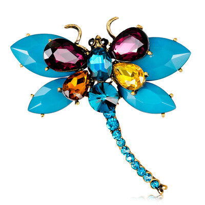 

Jewelry Antique Gold Vintage Dragonfly Brooches Pins Fashion Womens Insect Hijab Accessory Big Size Scarf Pins Brooches