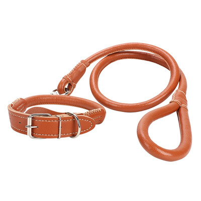 

Durable Quality Leather Weaving Round Belt Dog Leash Comfortable Classic Pet Dog Collar Pet Dog Supplies