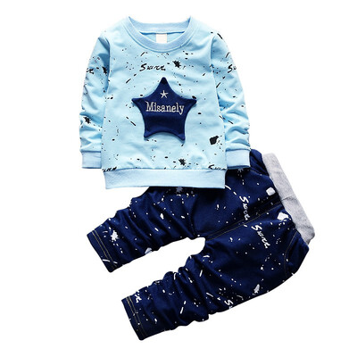 

Fashion Kids Baby Boys Girls Clothes Sets Long sleeve Shirt Tops Pants Cotton Casual Children Clothing 2Pcs Suits