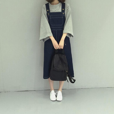 

ROPALIA Autumn Fashion New O-Neck Split Fork Seven-Point Sleeve Solid Color Korean Version Of Loose T-Shirt