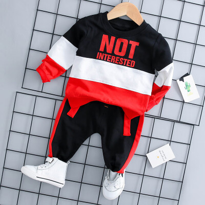 

Baby Boys Clothes 2019 New Children Kids Clothing Set Autumn Winter 3PCS Sweatshirt Suits Cotton Print Letter Sets