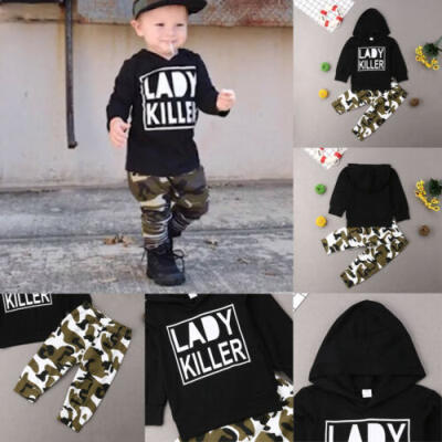 

Toddler Kids Baby Boys Infant Clothes T-shirt Top Pants Outfit Sets Tracksuit