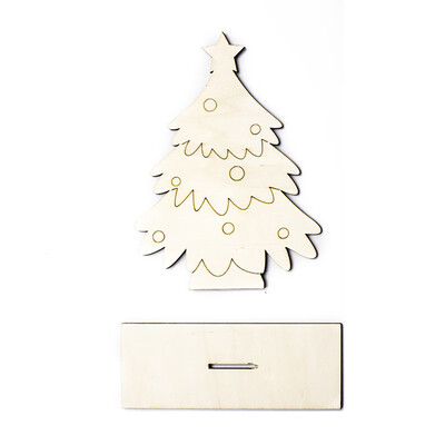 

DIY Wood Crafts Christmas Wooden Spelling Santa Claus Table Decoration