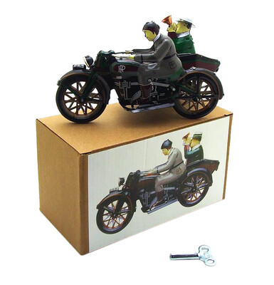 

YIWULATinplate Nostalgic Clockwork Chain Toy Photography Props Nostalgic Three-wheeled