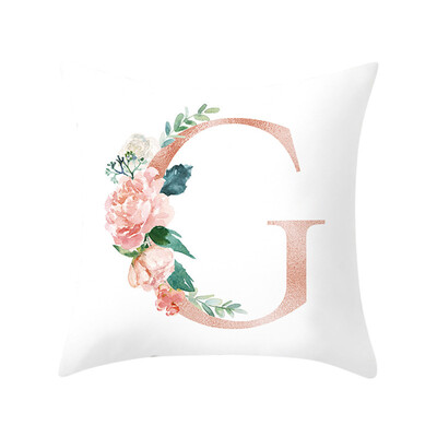 

Siaonvr Letter Pillow Alphabet Cushion Cover for Sofa Home Decoration Flower Pillowcase