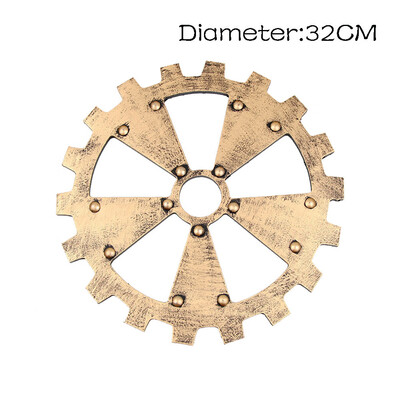 

Toponeto European Modern Vintage Steampunk Gear Industrial Style Wall Home Decoration Sil