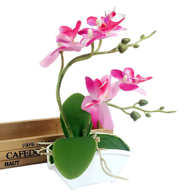 

Gobestart Double Fork Butterfly Orchid Plant Bonsai Creative Flower Arranging Accessories