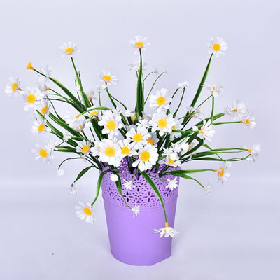 

Artificial Daisy Flower Leaves Fake Plants For Home Office Wedding Decoration Supply