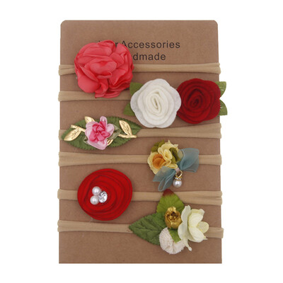 

6PCS Fashion Florals Headband Newborn Baby Elastic Princess Hair Bands Child Kids Fresh Style Cute Headwear Gifts