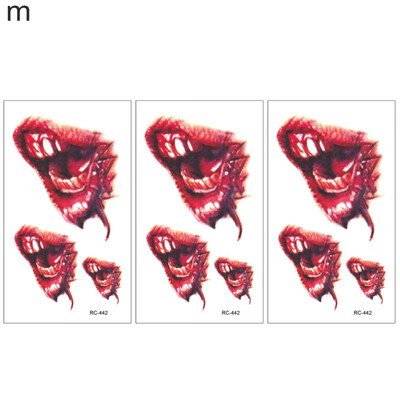 

3Pcs Halloween Scar Temporary Tattoo Sticker Cosplay Body Art Makeup Decal