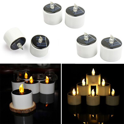 

〖Follure〗6Pcs Solar Powered LED Candles Flameless Electronic Solar LED Tea Lights Lamp