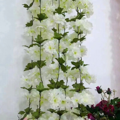 

Artificial Sakura Vine Jellyfish Flower Home Garden Wedding Decoration Artificial Flowers Rattan