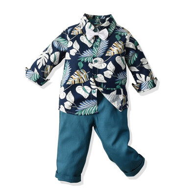 

2019 Kids Boys Spring Autumn Casual Clothes Baby Boy Long Sleeve Striped T-Shirt And Trousers Kids Two-piece Outfit Sets