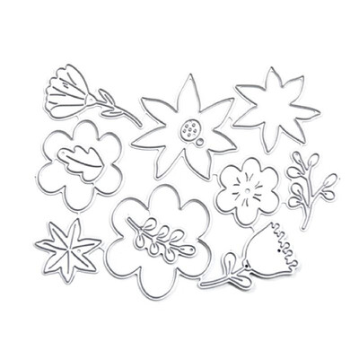 

Metal Cutting Dies Merry Christmas Flower Shape Cutting Die for DIY Scrapbooking Card Photo Album Embossing Paper Cards Invitation