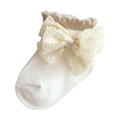 

Lace Socks for baby Girls Newborn Baby Girl Cute Socks Bowknot Design Lace Cotton Short Socks Infant Children Casual Socks