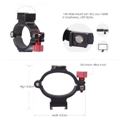 

DF DIGITALFOTO ANT Extension Adapter Ring Clip Clamp Bracket with Hot Shoe 14 Inch Screw Hole for Mounting Microphone LED Light