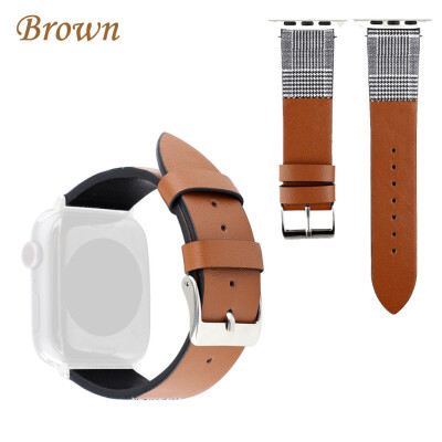 

〖Follure〗Houndstooth Leather Replacement Watch Band Strap For Apple Watch 4321 3840mm