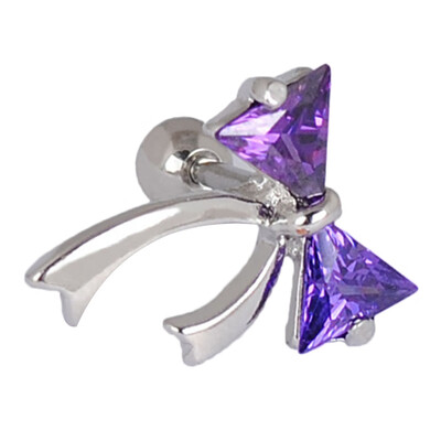 

Bowknot 16G Cartilage Tragus Bar Ear Ring Piercing Stud Body Jewelery