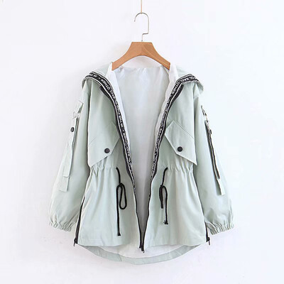 

Tailored Womens Regular Cotton Suit Plus Zipper Zipper Solid Color Warm Jacket