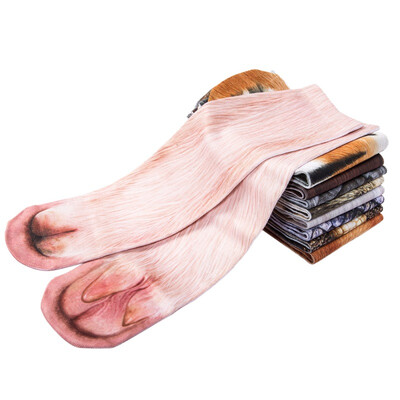 

New Unisex Cycling socks basketball socks yoga sports 3d printed animal foot hoof socks running outdoor sports