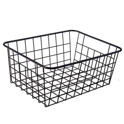 

Household Kitchen Bathroom Steel Wire Stuff Organizer Food Fruit Storage Basket